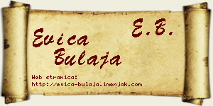 Evica Bulaja vizit kartica